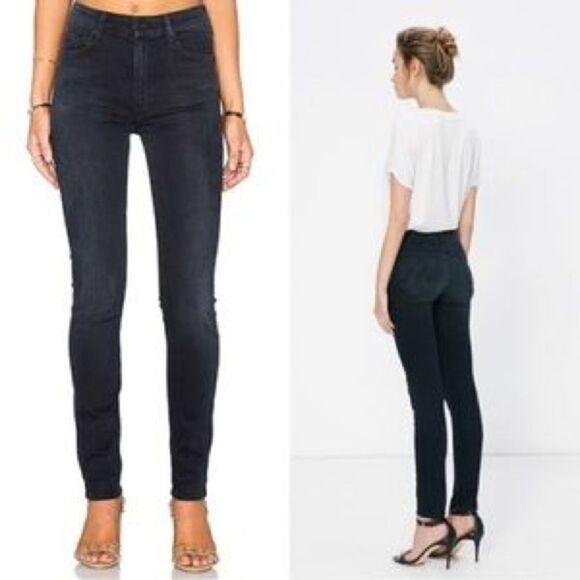 Mother High Waister Looker Blackbird Embroidered Star Jeans - Picture 1 of 12